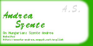 andrea szente business card